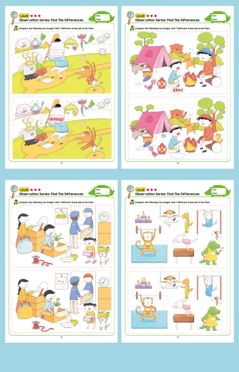 Find-the-Difference Puzzle Book for Kids (Visual Focus)