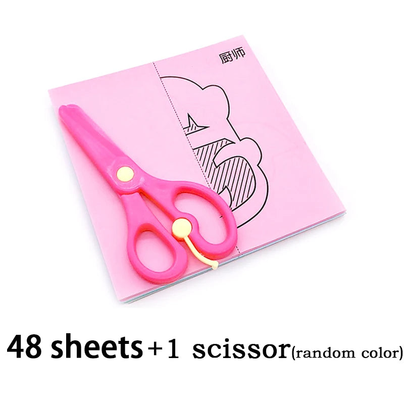 Premium 49-91pcs Learn Scissor Skills Cut Paper Craft Toys Safety Scissors Presc