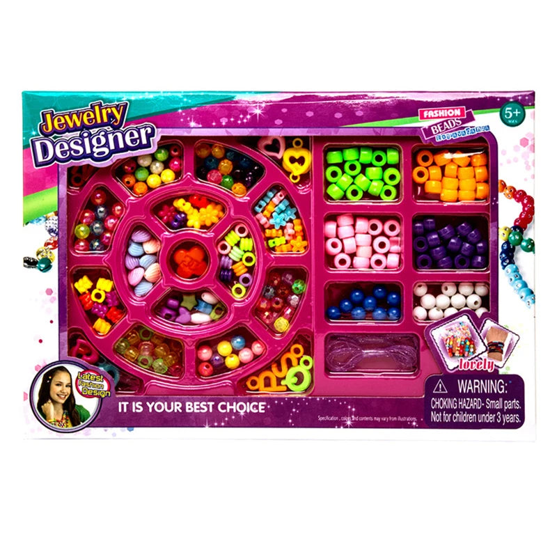 Premium DIY Pop Beads Bracelet Making Kit - Kids Craft Set, Ages 3+, Animal Them