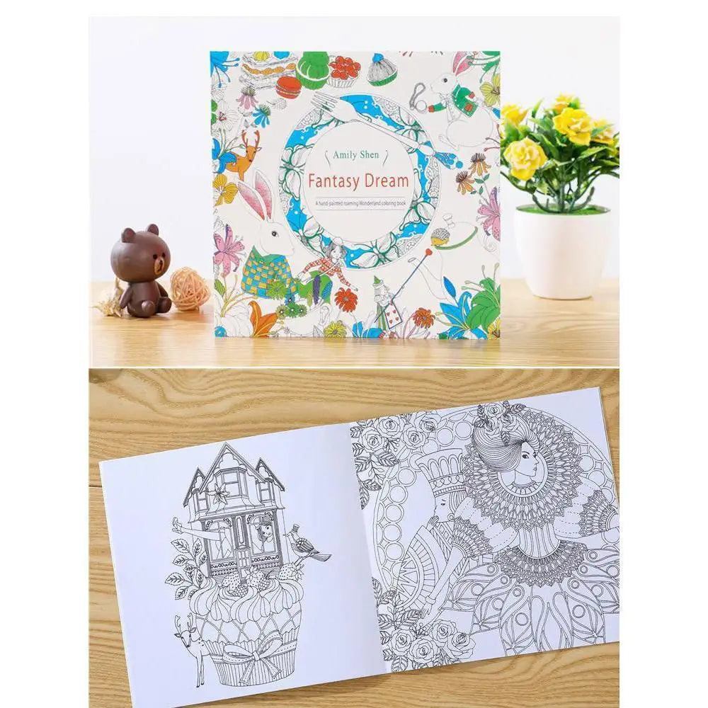 Premium Kids Coloring Pencil Drawing Book (12 Sheets/24 Pages)