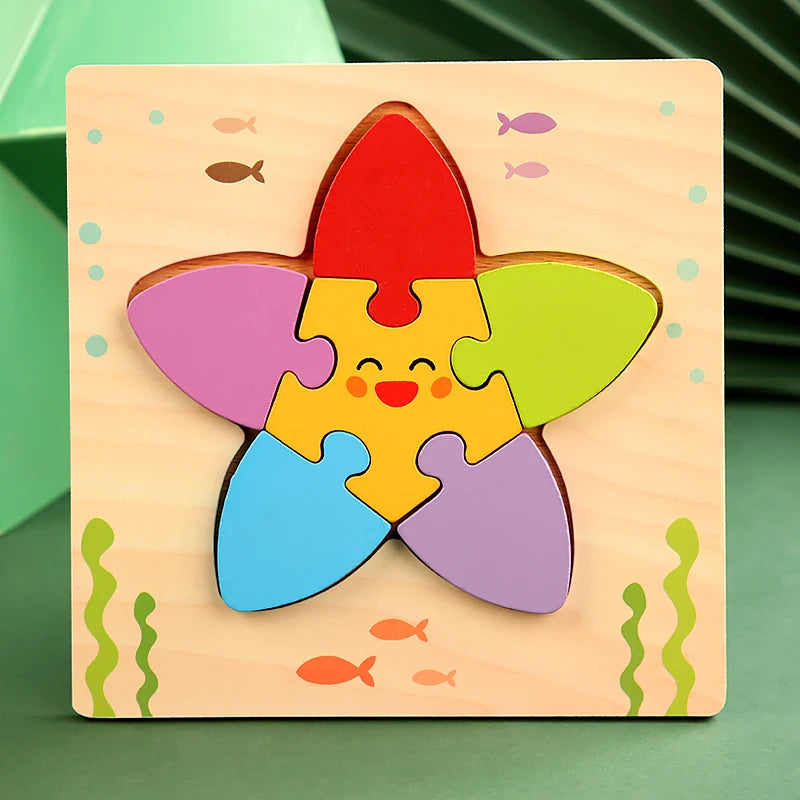 Wooden Color & Shape Matching Puzzle for Kids