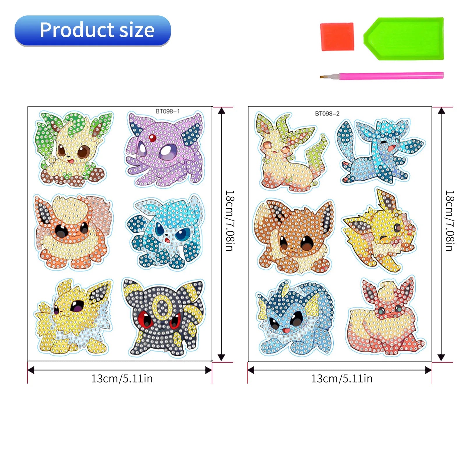 Premium 5D Diamond Painting Keychain Kit - DIY Craft Pendant Set, Ages 6+