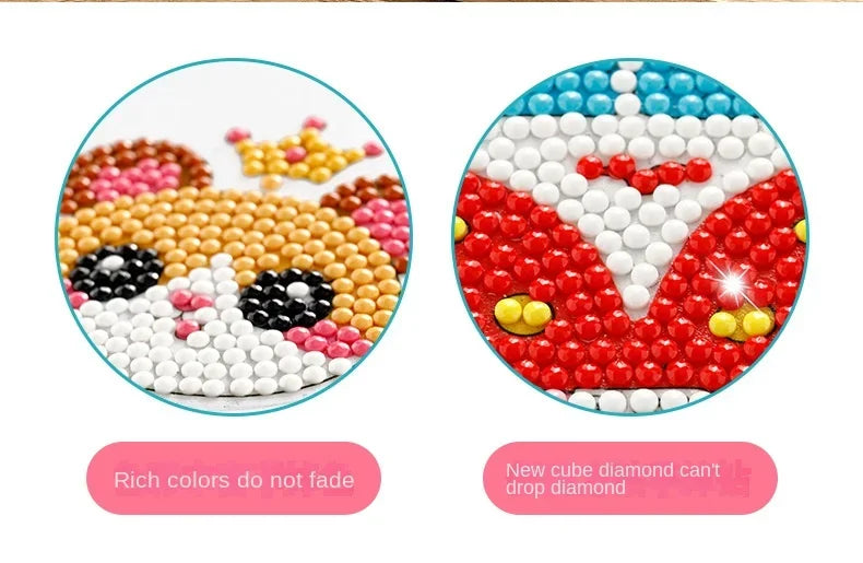 Premium Child Diamond DIY Painting Sticker Set Toys Colorful Cartoon Sticker Han