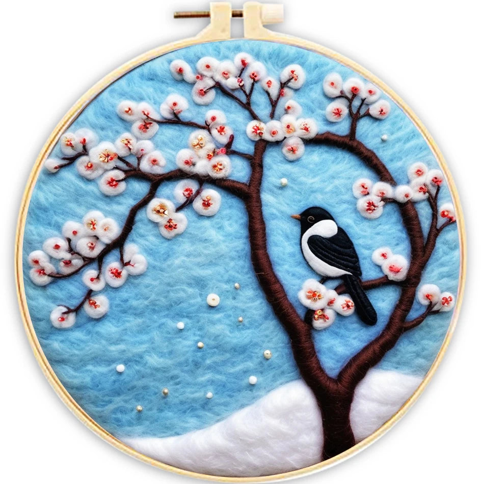 Needle Felting Painting Kit for Beginners (Bird & Tree)