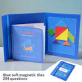Premium Magnetic Wooden Tangram Block Puzzle Game for Kids - Montessori Educatio