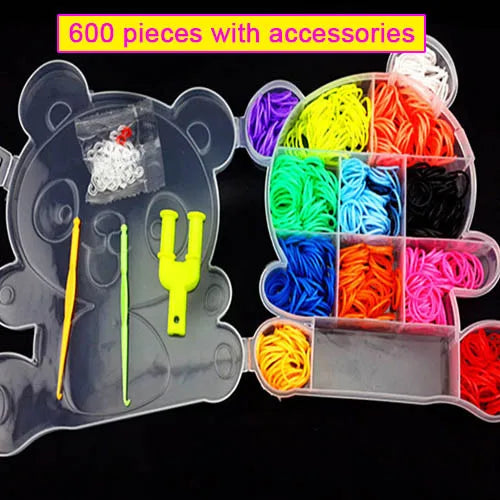 Premium 600 High Elastic Candy Color Loom Rubber Band DIY Knitted Bracelet Neckl