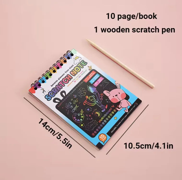 Premium Montessori Scratch Painting Note Scratch Art Paper - Ages 3+