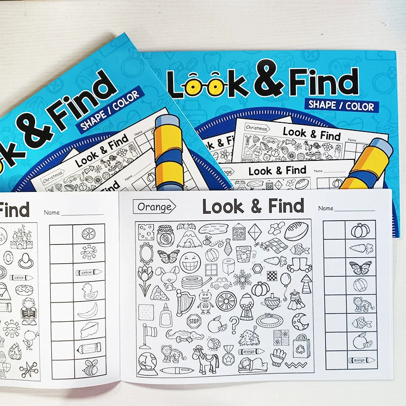 Kids Finding Item Fun Coloring Book Drawing Picture Book Interactive Game Focus