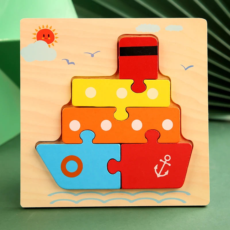 Wooden Color & Shape Matching Puzzle for Kids