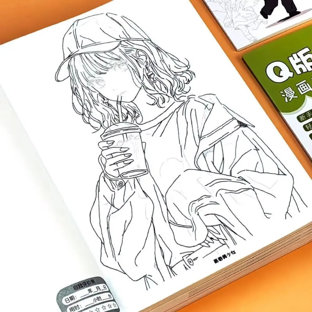 Premium Anime Character Drawing Copy Book (Tracing Practice)