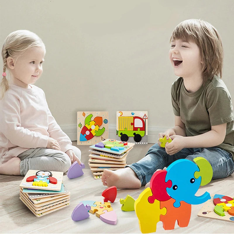 Wooden Color & Shape Matching Puzzle for Kids
