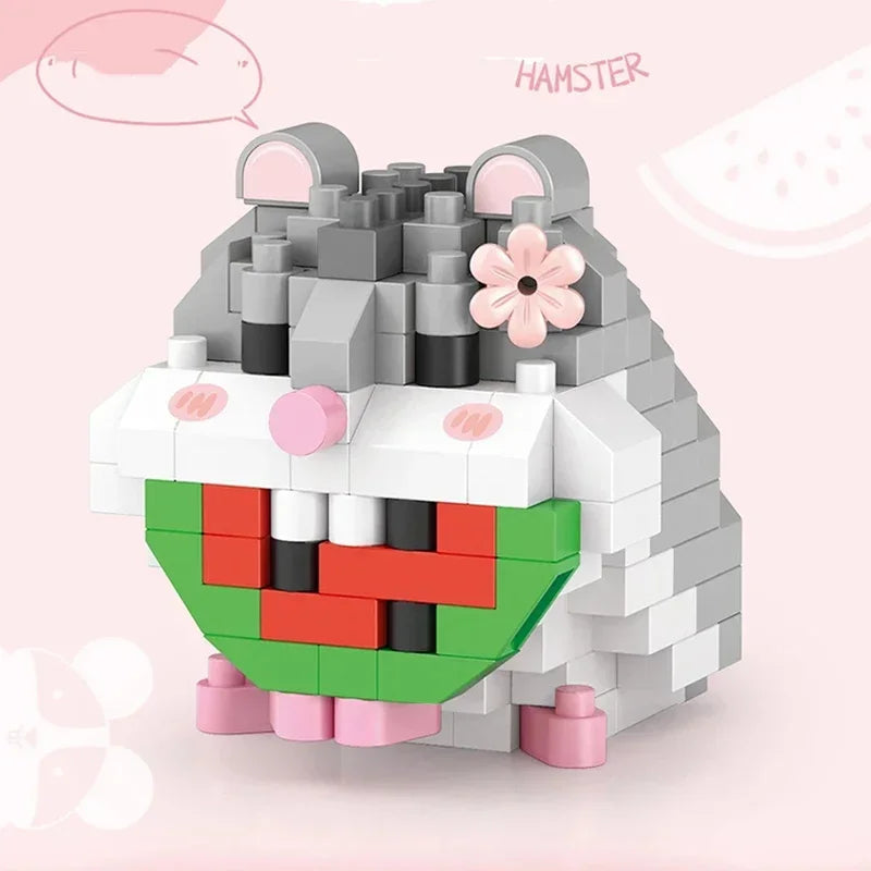 Premium Cute Animal Building Blocks DIY Cartoon Puppy Pet Cat Assembling Bricks