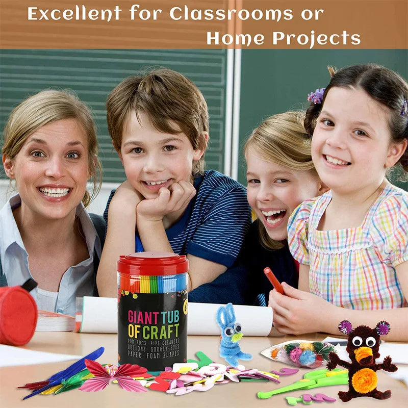 Premium Colorful Craft Kit for Kids DIY Toys Puzzle Handicraft Toys Variety Craf