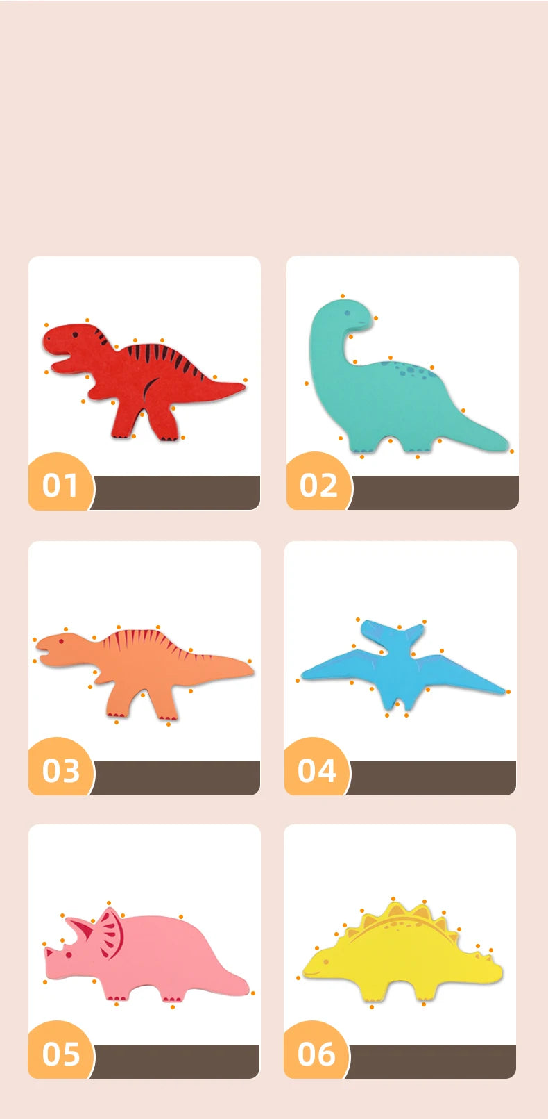 Premium Dinosaur Building Blocks Set - STEM Construction Toy, Ages 3+