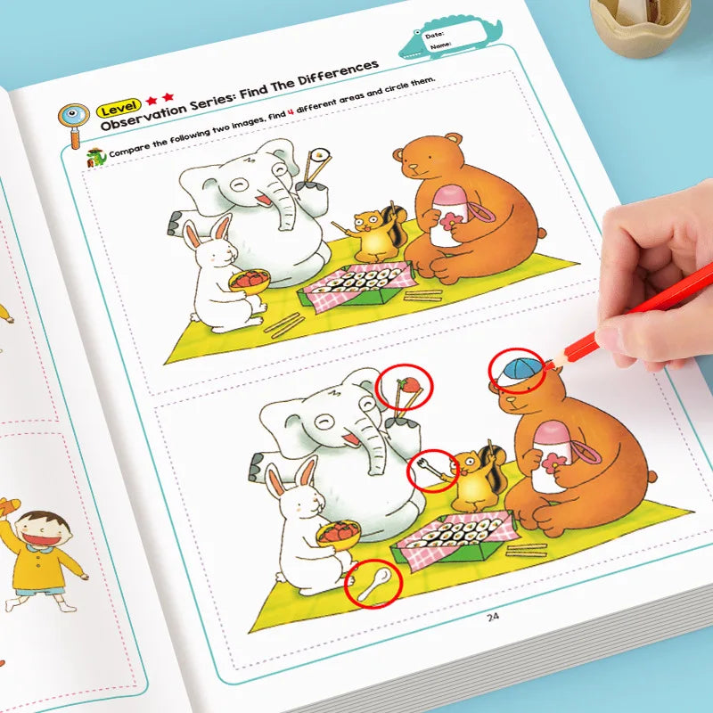 Find-the-Difference Puzzle Book for Kids (Visual Focus)