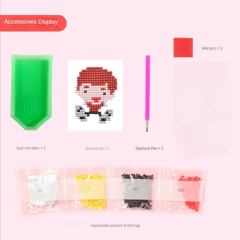 Premium Child Diamond DIY Painting Sticker Set Toys Colorful Cartoon Sticker Han