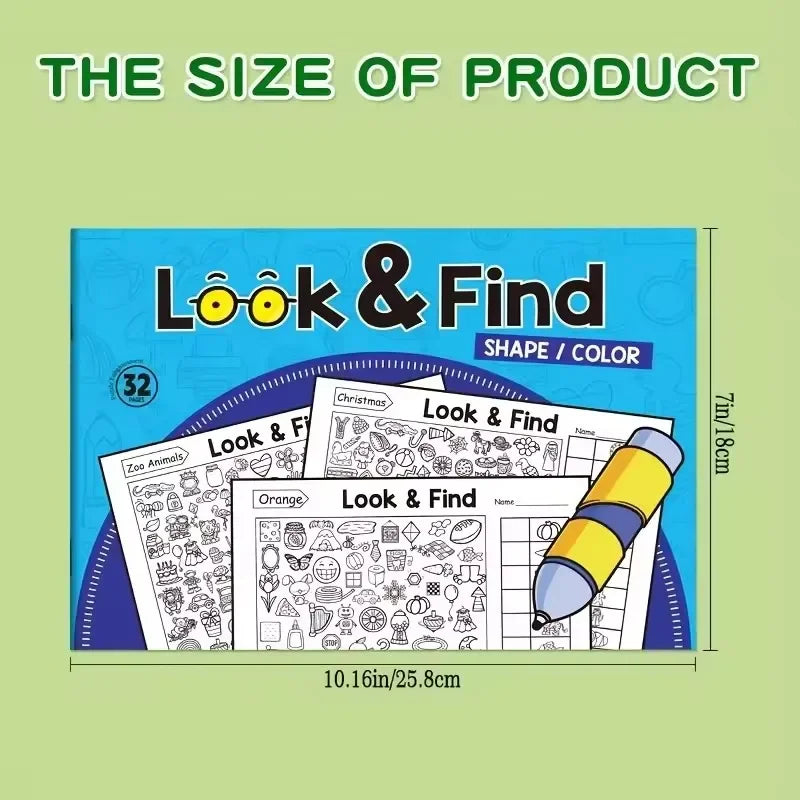 Kids Finding Item Fun Coloring Book Drawing Picture Book Interactive Game Focus
