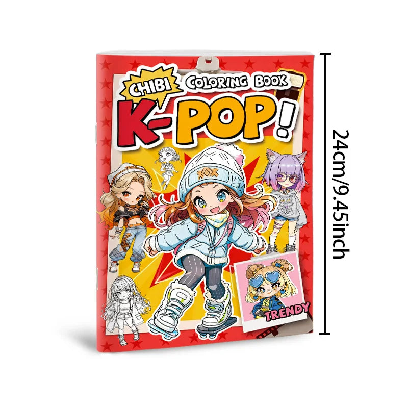 Premium Cute Girl Drawing Practice Book - Poses & Expressions Guide, Ages 12+