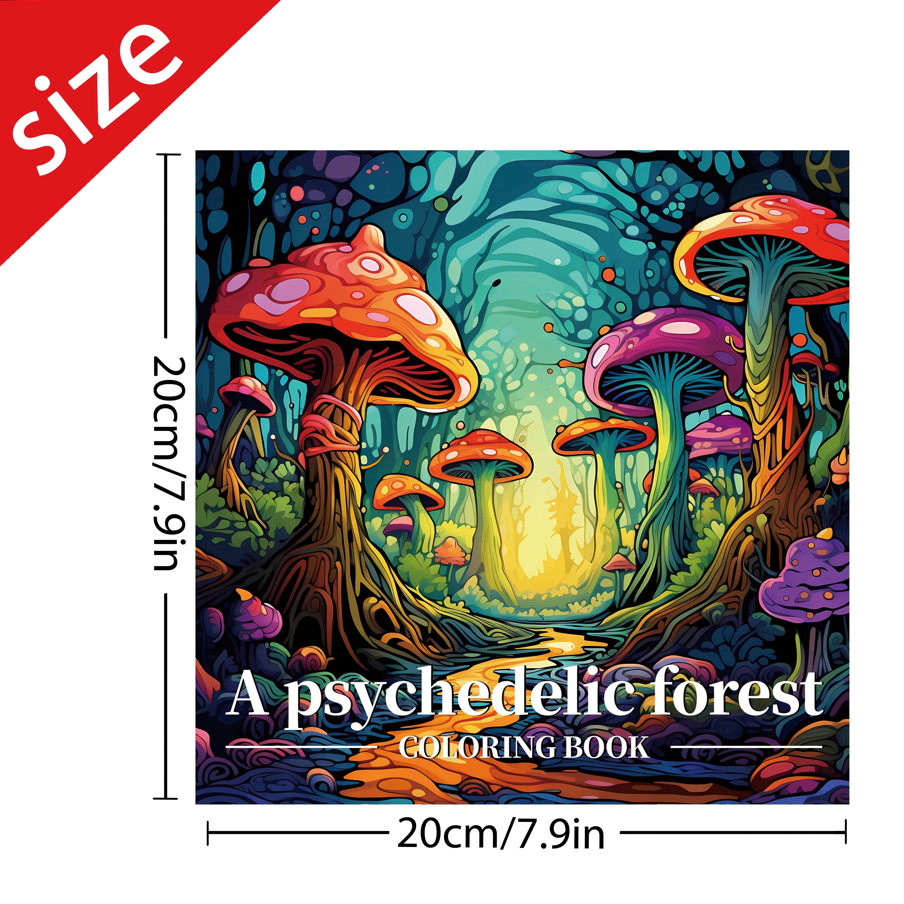 Premium Psychedelic Forest Coloring Book (20 Pages)