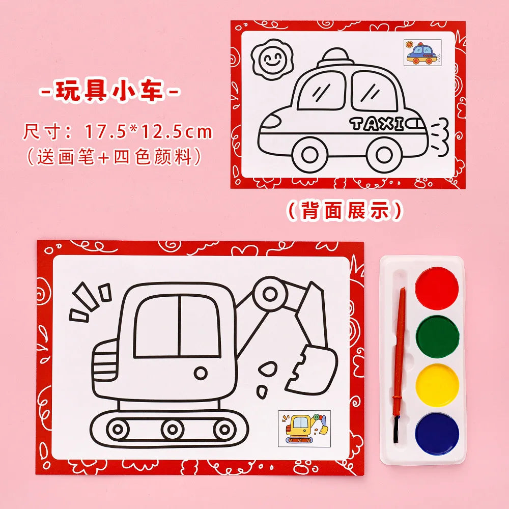 Premium Watercolor Painting Set for Kids Educational Coloring Kit with Brushes P