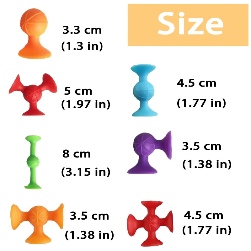 Premium Silicone Sucker Building Blocks Set - STEM Construction Toy, Ages 3+