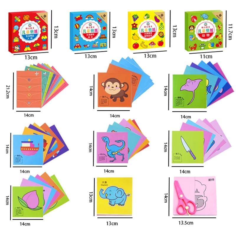Premium 49-91pcs Learn Scissor Skills Cut Paper Craft Toys Safety Scissors Presc