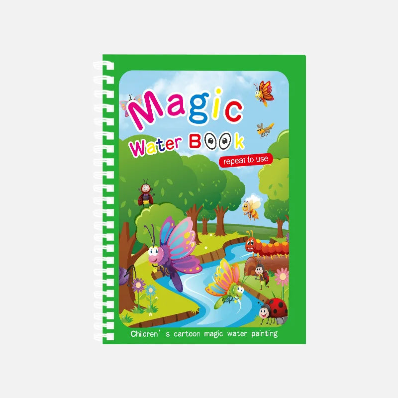 Premium Magic Water Drawing Book Children's Montessori Reusable Coloring Book, S