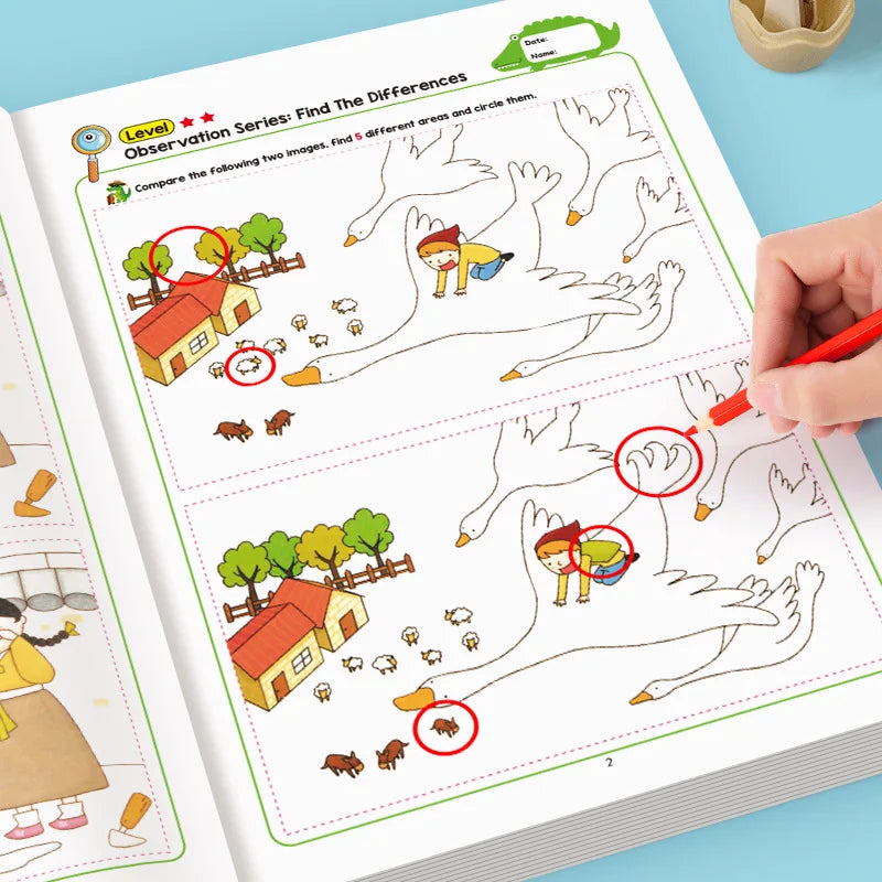 Find-the-Difference Puzzle Book for Kids (Visual Focus)