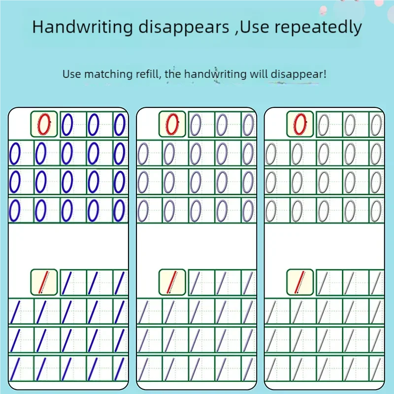 Reusable Magic Copybook Set for Kids Handwriting Practice