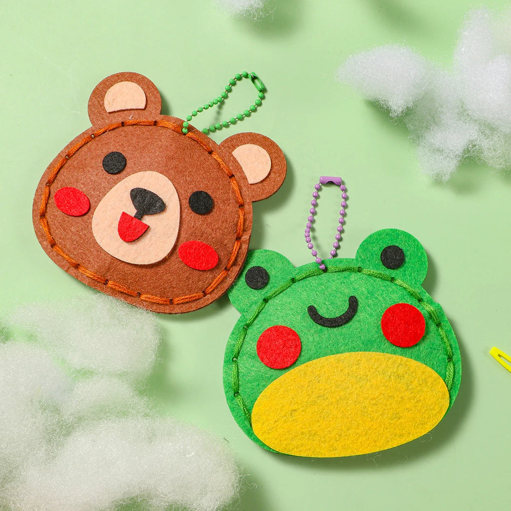 Premium Forest Animal Sewing Craft Kit - DIY Felt Pendant Set for Kids, Ages 6+