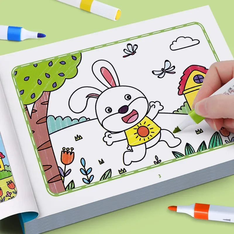 Cartoon Animal Coloring & Drawing Book for Kids
