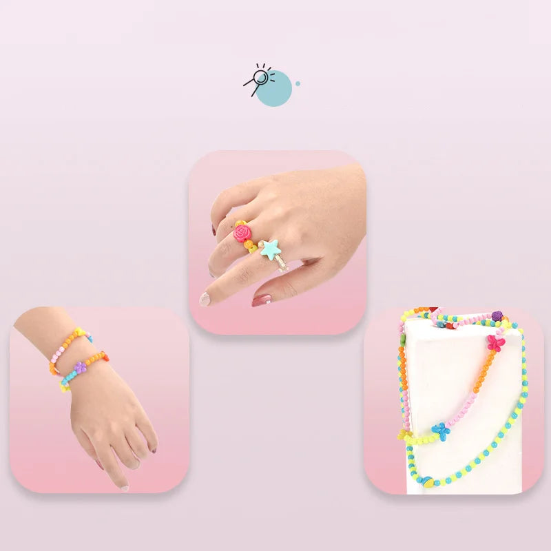 Premium DIY Pop Beads Bracelet Making Kit - Kids Craft Set, Ages 3+, Animal Them