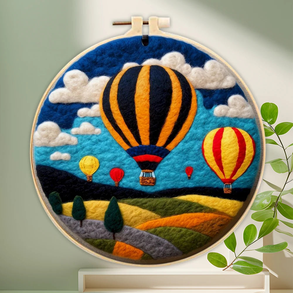 Wool Felting Painting Kit (Scenery, 20x20cm)