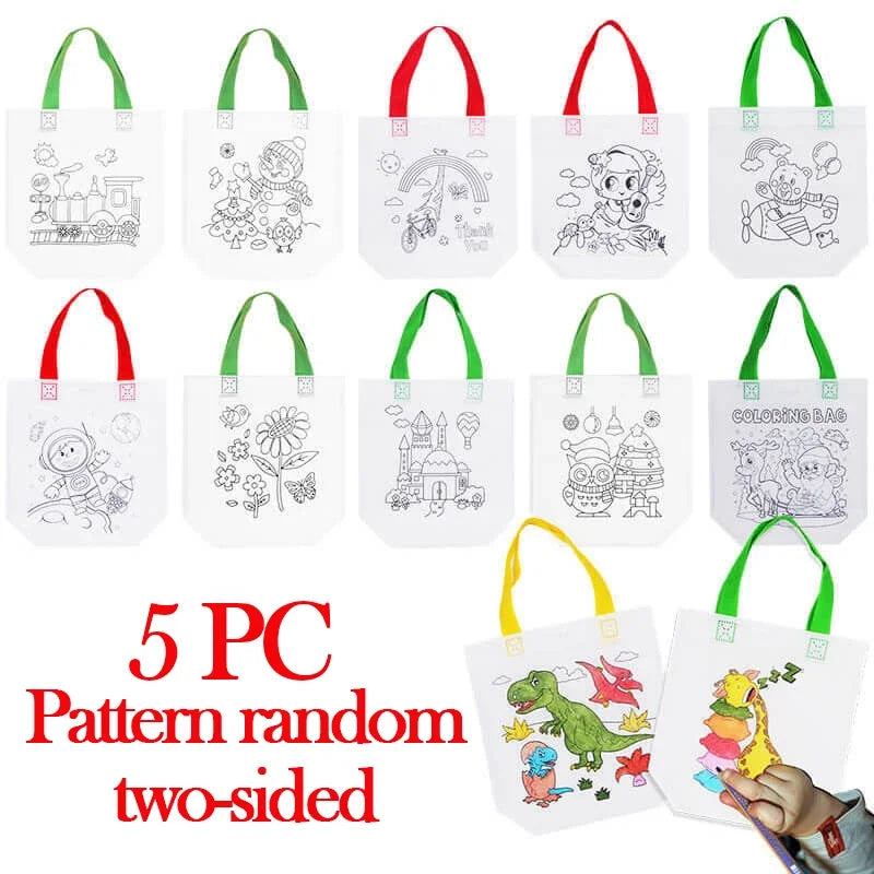 Premium DIY Graffiti Coloring Bag Set - Kids Art Craft, Ages 3+ (Creative Play)