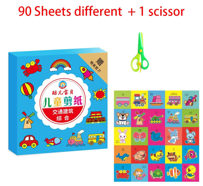 Premium 49-91pcs Learn Scissor Skills Cut Paper Craft Toys Safety Scissors Presc