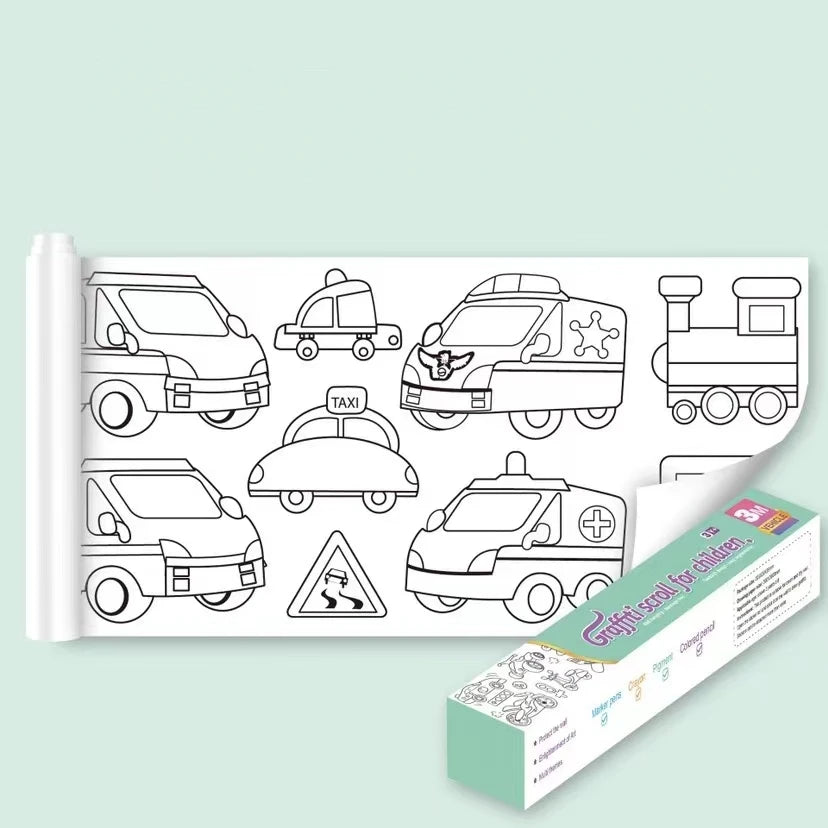 Premium Children's Drawing Roll DIY Coloring Paper Roll Color Filling Paper Graf