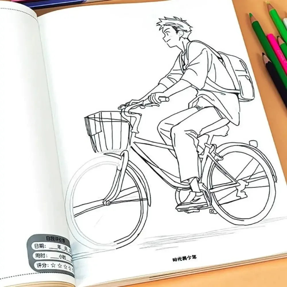Premium Anime Character Drawing Copy Book (Tracing Practice)