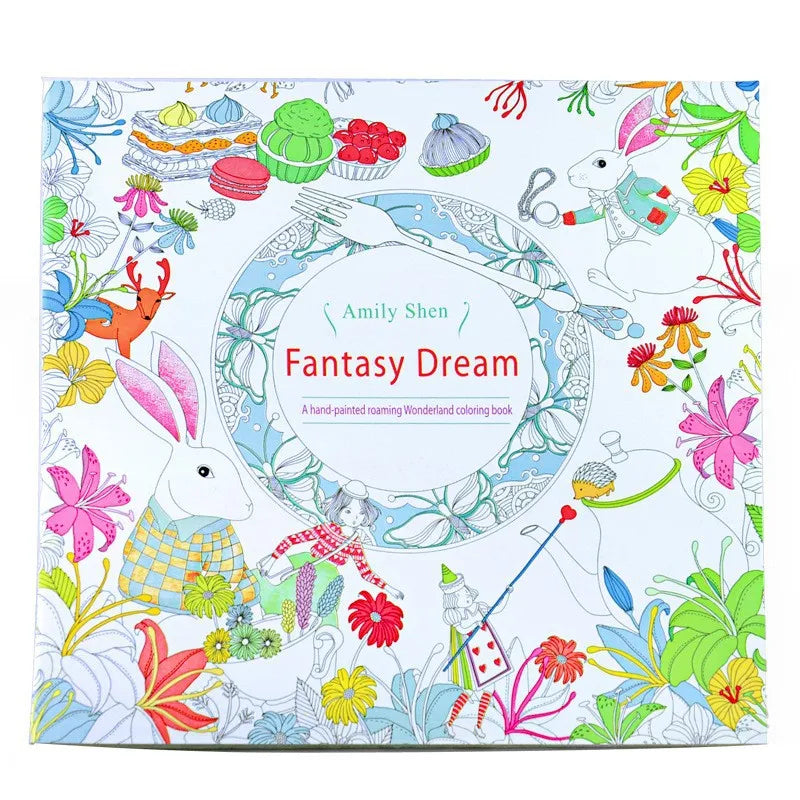 Premium 24 Pages Coloring Book for Children Adult Relieve Stress Kill Time DIY P