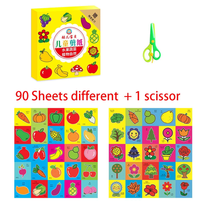 Premium 49-91pcs Learn Scissor Skills Cut Paper Craft Toys Safety Scissors Presc