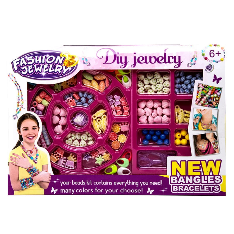 Premium DIY Pop Beads Bracelet Making Kit - Kids Craft Set, Ages 3+, Animal Them