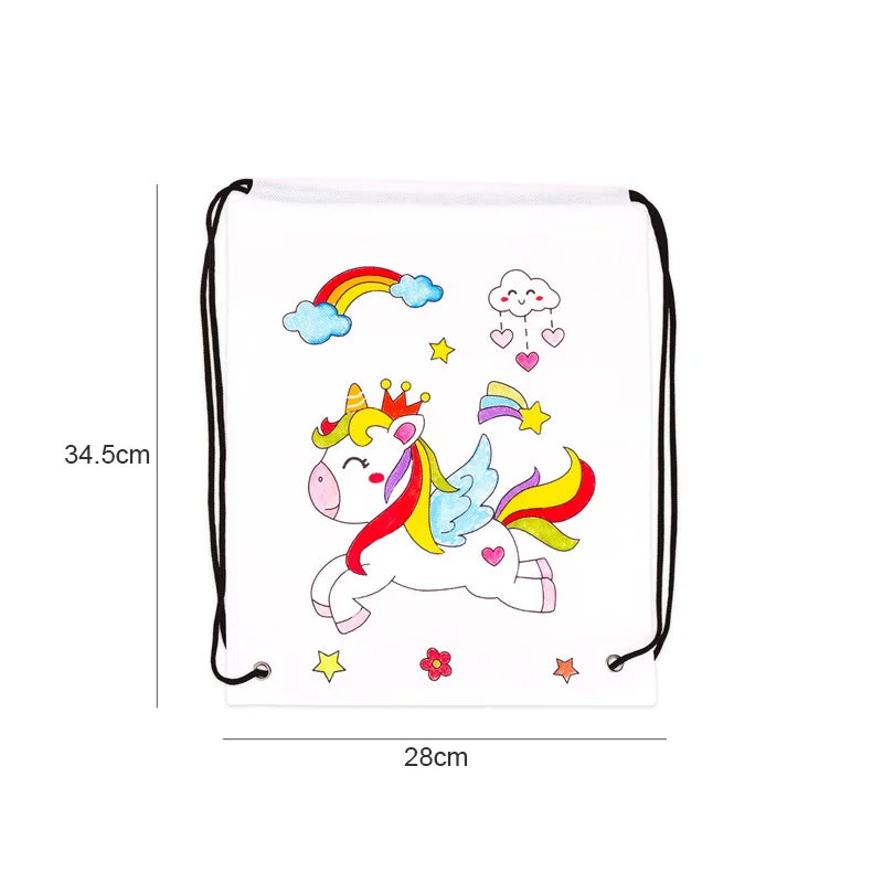 Premium Children Handmade DIY Environmental Protection Graffiti Non-woven Bags