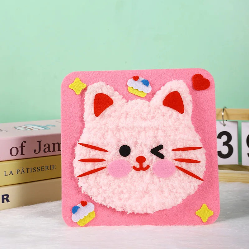 Beginner Kids Sewing Kit with Felt Animal Projects