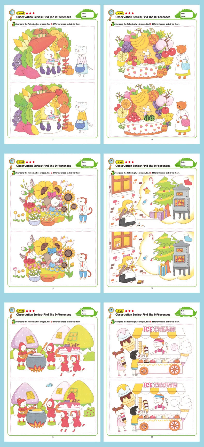 Find-the-Difference Puzzle Book for Kids (Visual Focus)