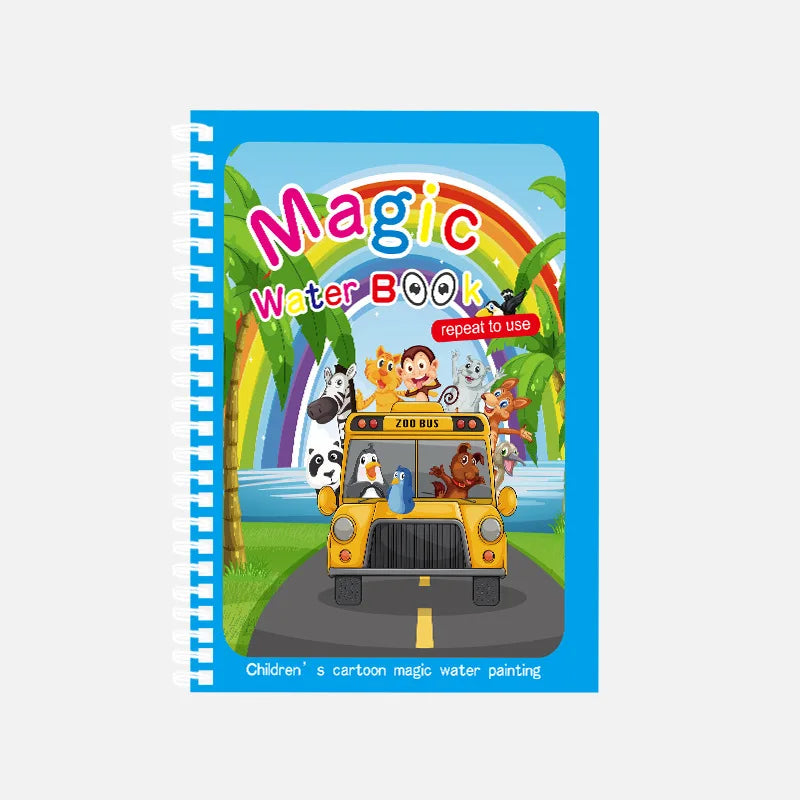 Premium Magic Water Drawing Book Children's Montessori Reusable Coloring Book, S