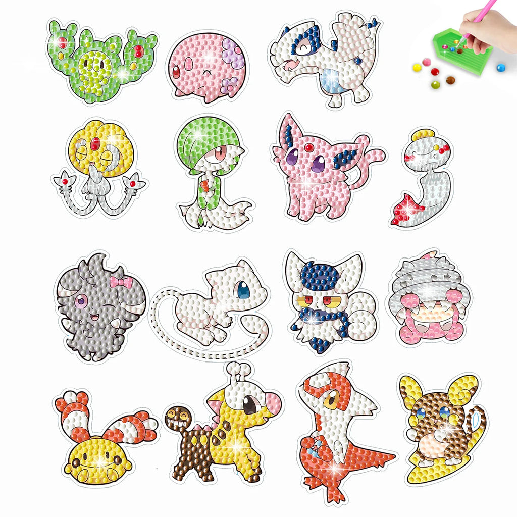 Premium 5D Diamond Painting Keychain Kit - DIY Craft Pendant Set, Ages 6+