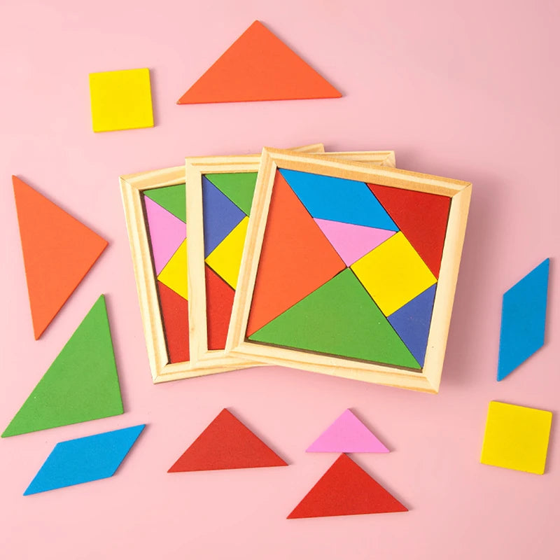 Wooden Montessori Shape Matching Puzzle Board for Kids