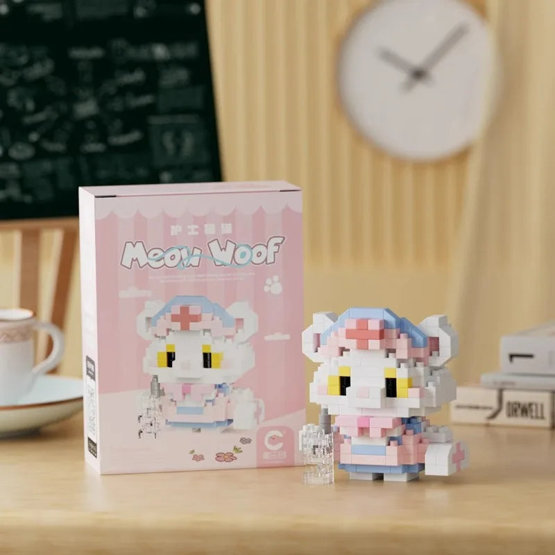 Premium New Children's Micro-particle Building Blocks, Animal Cartoon Dolls Crea