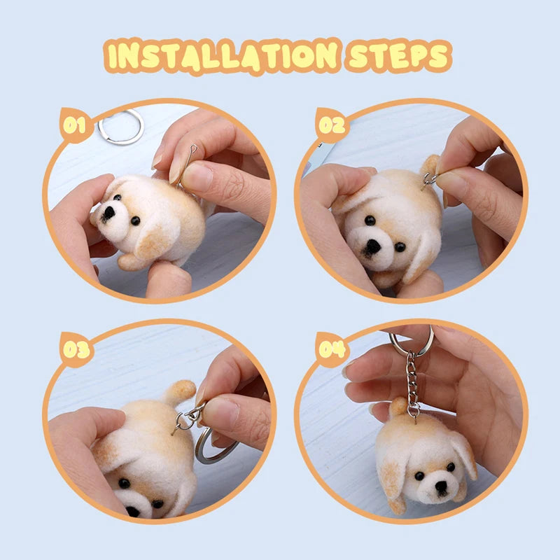 Premium Animals DIY Needle Felting Set with Foam - Ages 3+ (Creative Play)