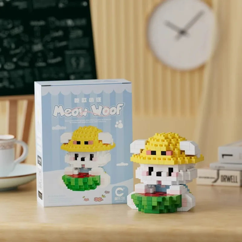 Premium New Children's Micro-particle Building Blocks, Animal Cartoon Dolls Crea