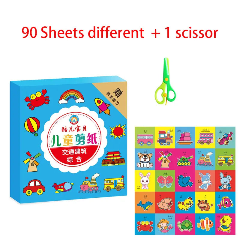 Premium 49-91pcs Learn Scissor Skills Cut Paper Craft Toys Safety Scissors Presc